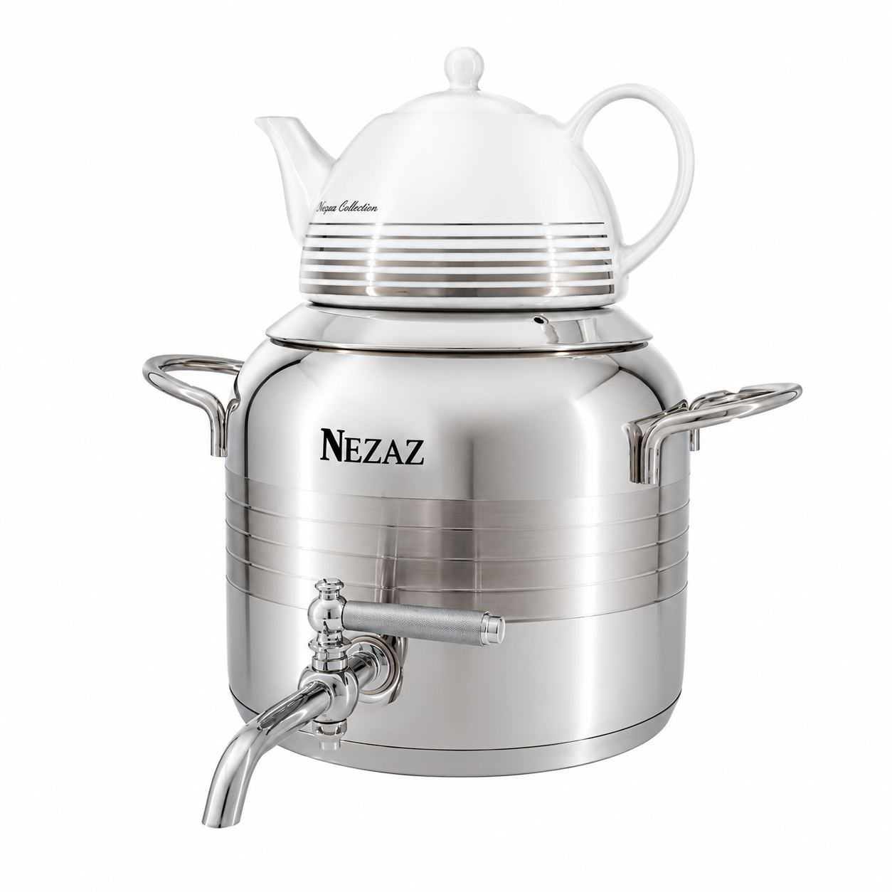 کتری و قوری 5 لیتری نزاز طرح ترک خطی NEZAZ