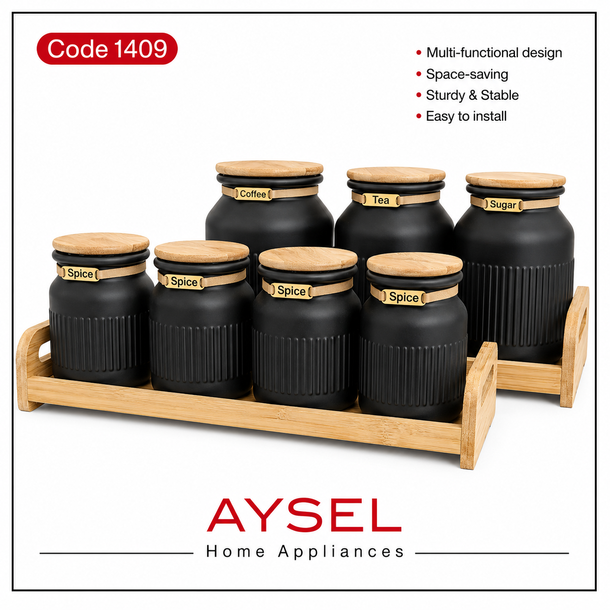 سرویس پاسماوری ۱۵ پارچه آیسل AYSEL استند چوبی مشکی
