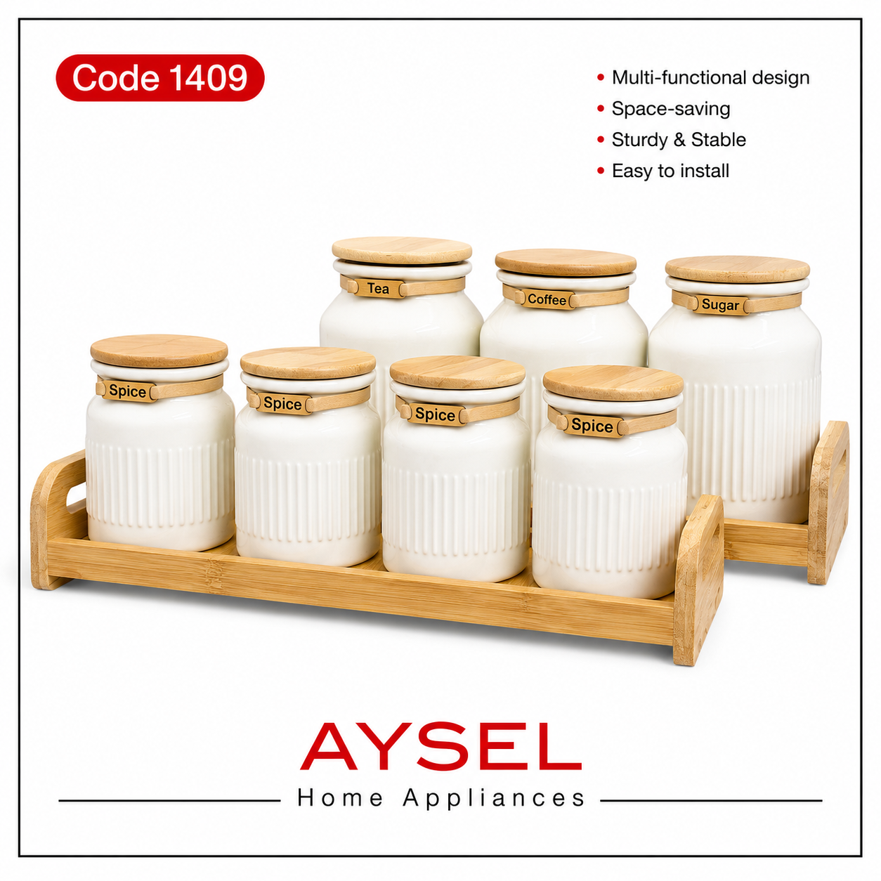 سرویس پاسماوری ۱۵ پارچه آیسل AYSEL استند چوبی سفید