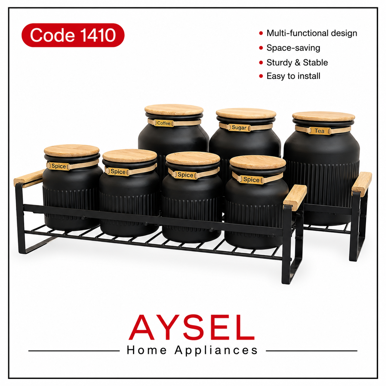 سرویس پاسماوری ۱۵ پارچه آیسل AYSEL استند فلزی مشکی