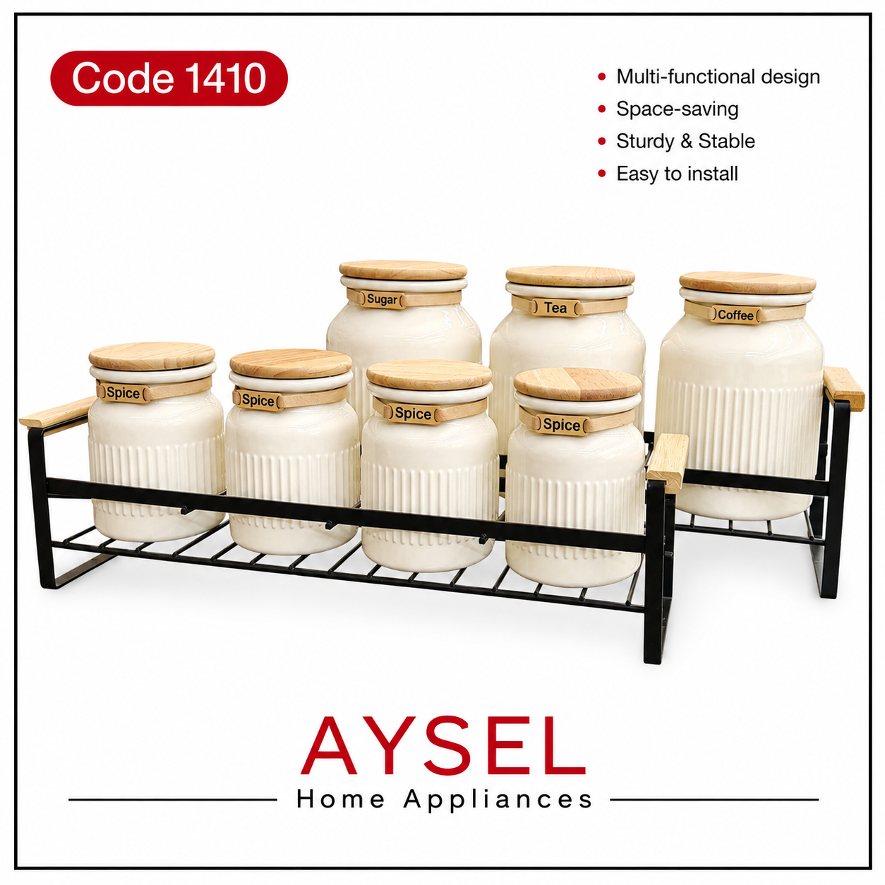 سرویس پاسماوری ۱۵ پارچه آیسل AYSEL استند فلزی شیری
