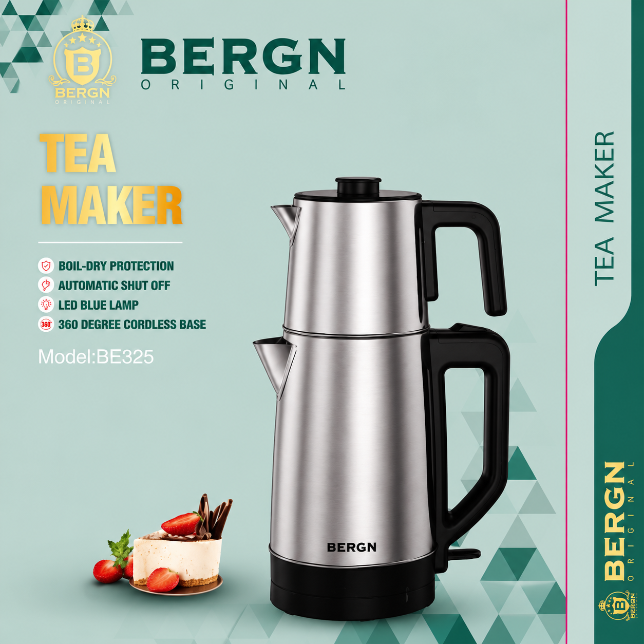 چای ساز روهمی BERGN مدل 325