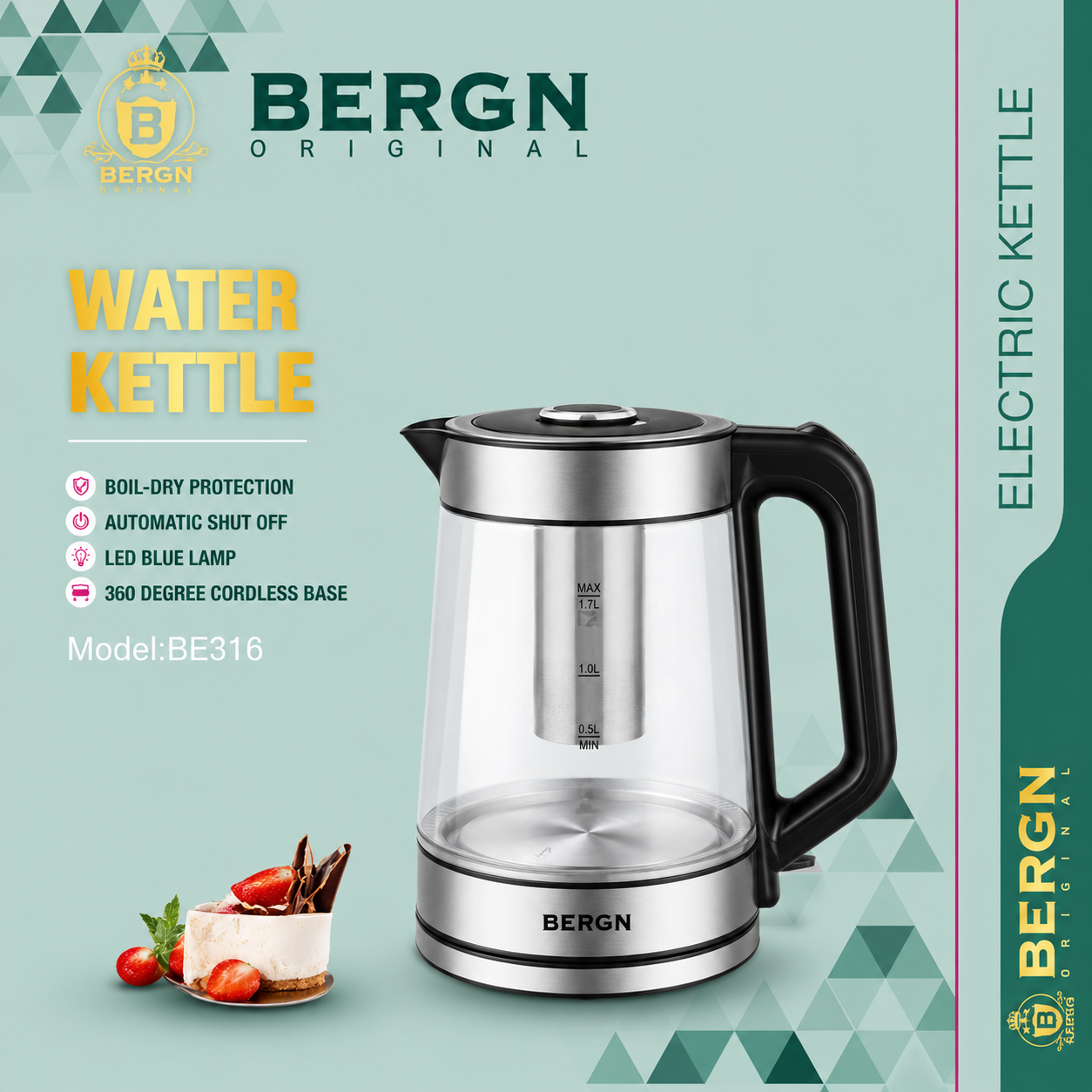 کتری برقی BERGN مدل 345