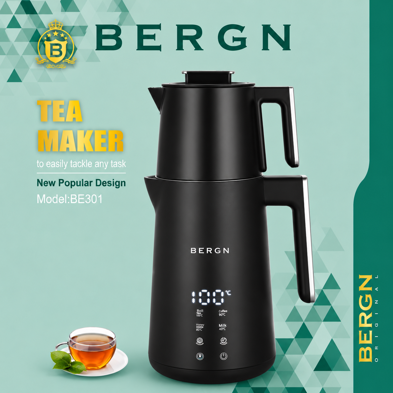 چای ساز روهمی BERGN مدل BE-301