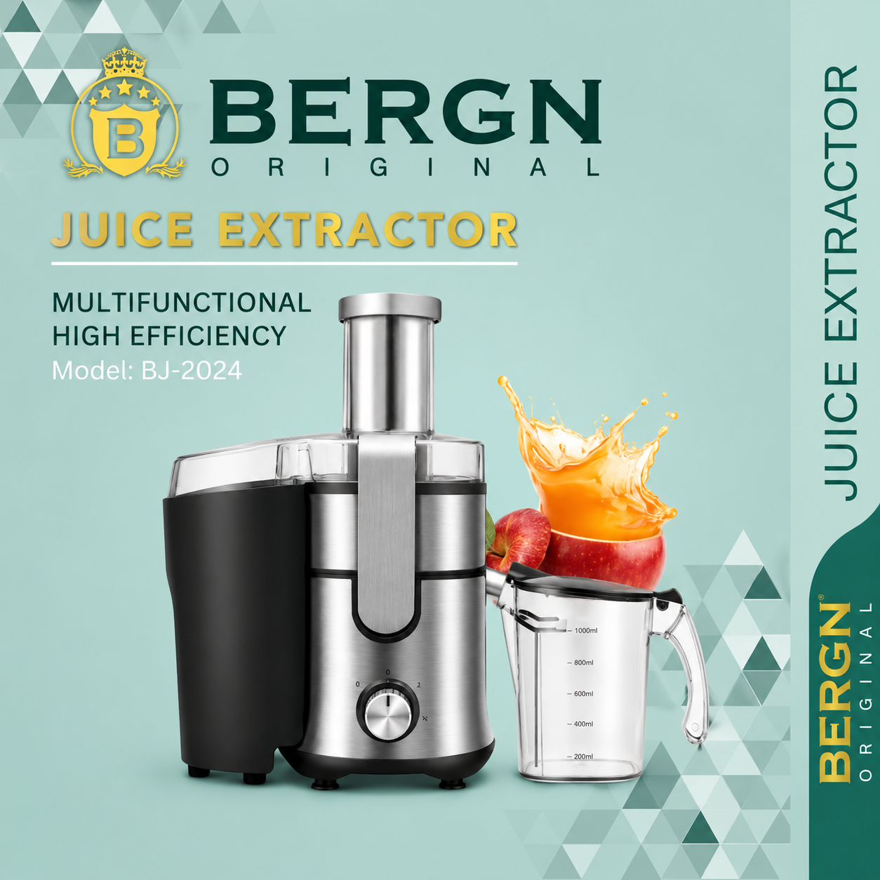 آبمیوه گیری تک‌کاره BERGN مدل BJ-2024
