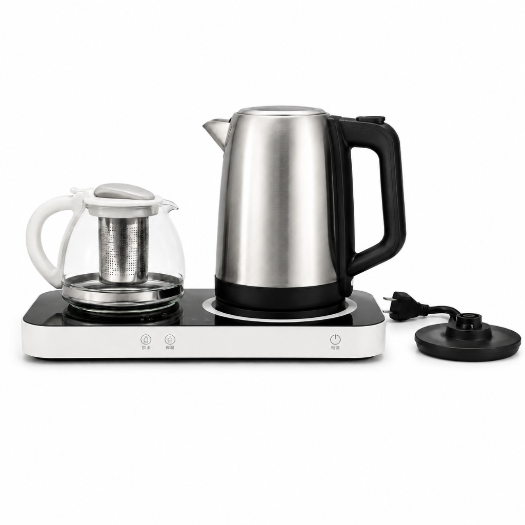 چای‌ساز و کتری برقی کنارهمی استیل ساپر STT-250S