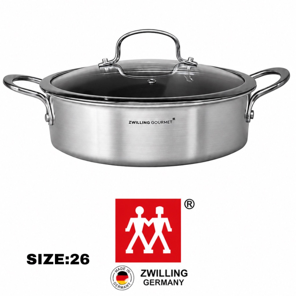 تابه سایز 26 لیزری دو دسته ضد خش Zwilling آلمان