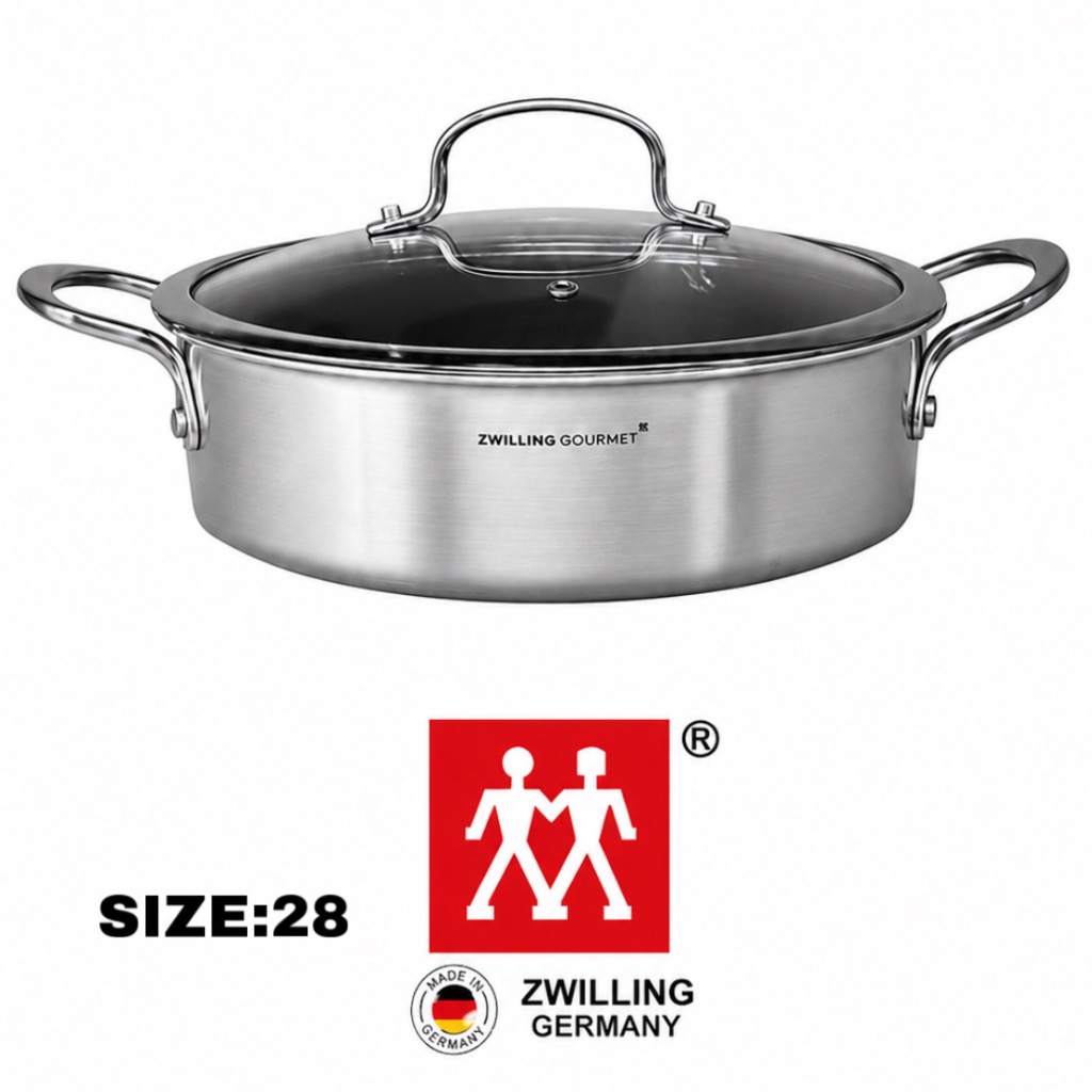 تابه سایز 28 لیزری دو دسته ضد خش Zwilling آلمان