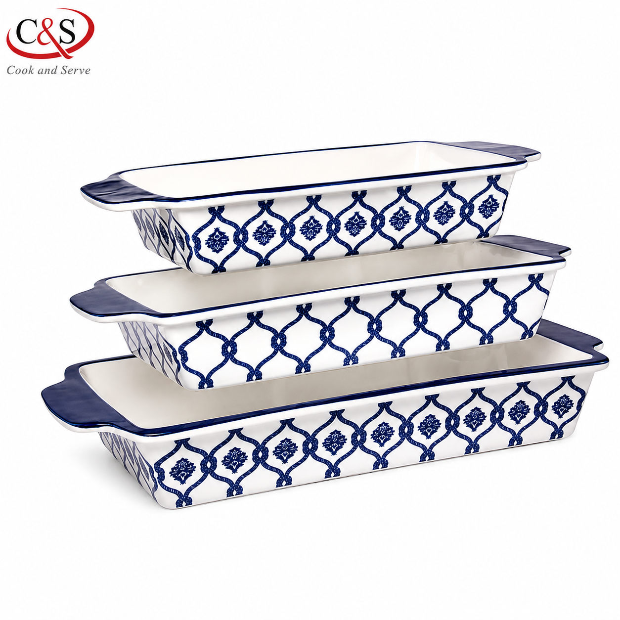 ست تابه مستطیل مالاگا سری A سه پارچه C&S