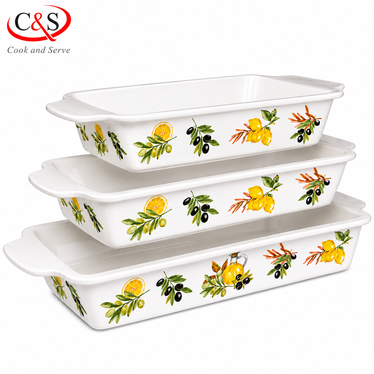 ست تابه مستطیل مالاگا سری B سه پارچه C&S