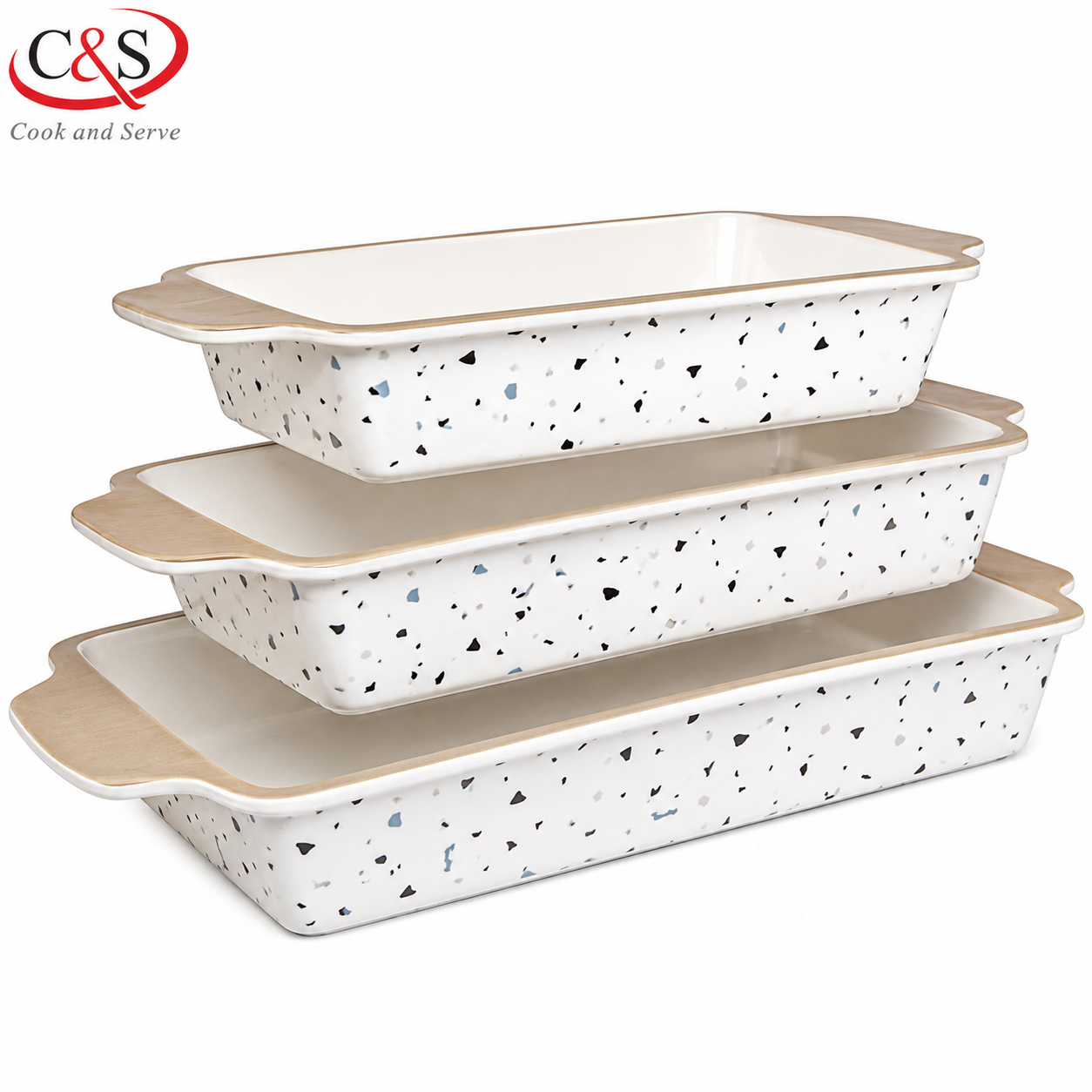 ست تابه مستطیل مالاگا سری B سه پارچه C&S
