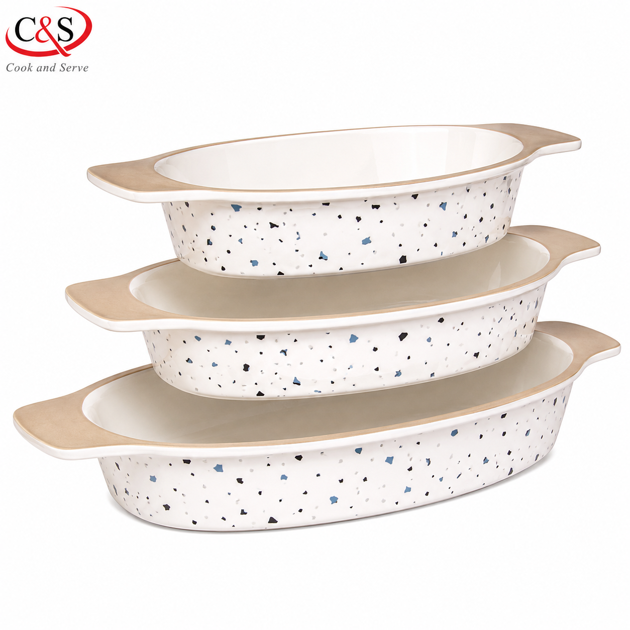 ست تابه بیضی مالاگا سری B سه پارچه C&S