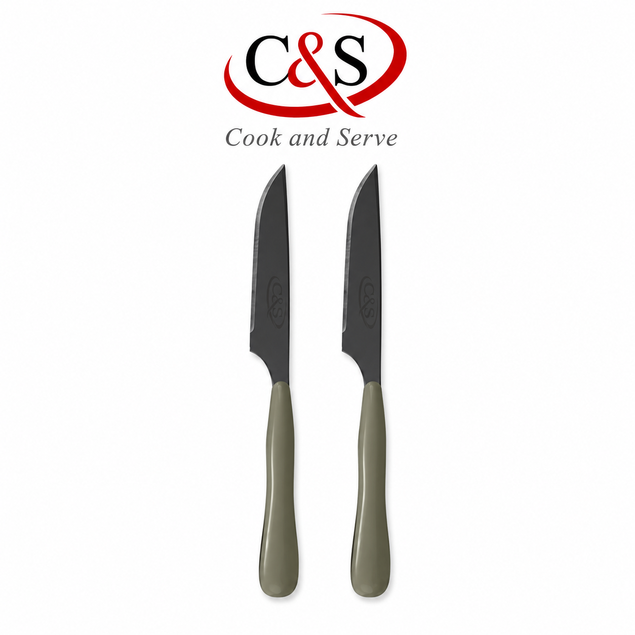 کارد و چنگال میوه‌خوری طوسی روشن دنور C&S
