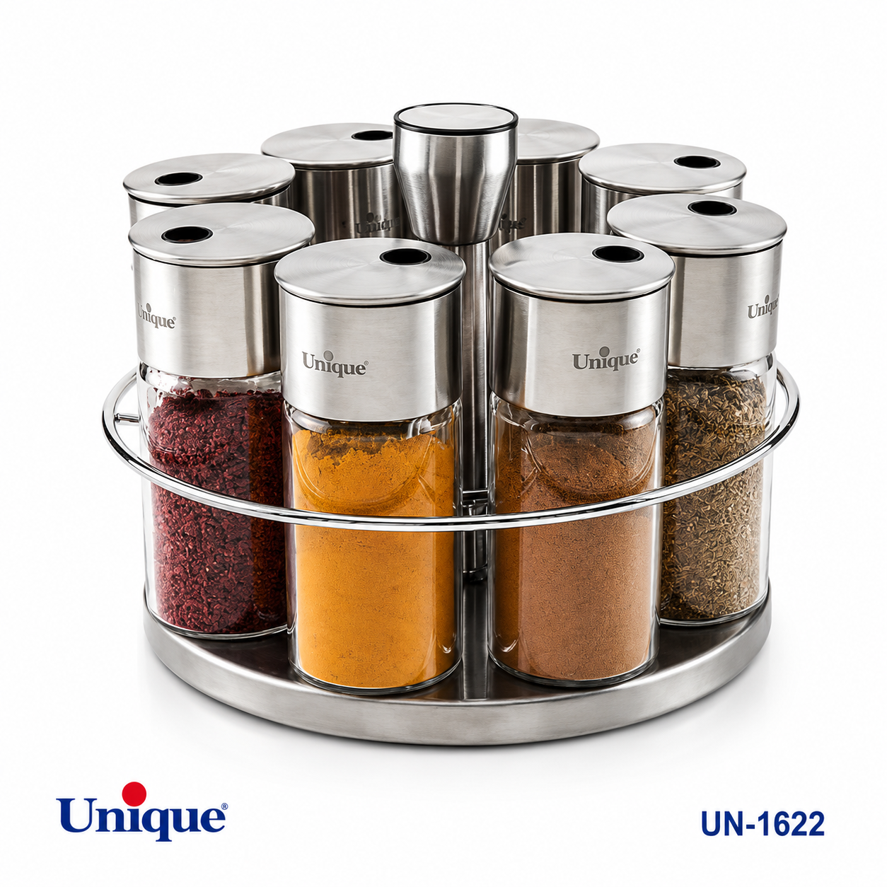 ست جا ادویه 8 پارچه گرد یونیک UNIQUE