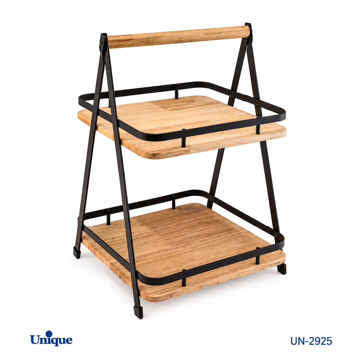 استند چوبی مربع 2 طبقه یونیک UNIQUE