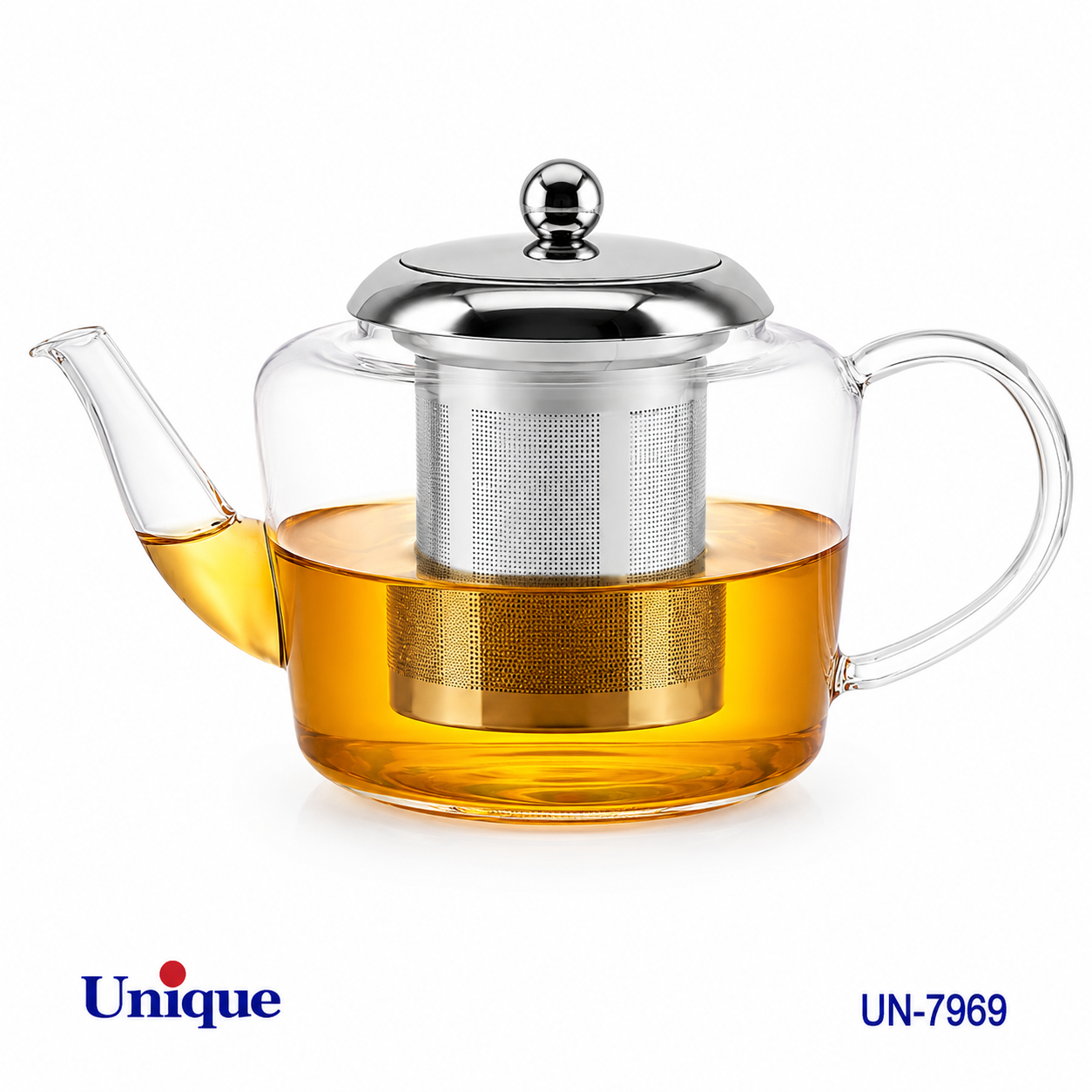 قوری پیرکس 1 لیتری ضخامت 3 میلی‌متر یونیک UNIQUE