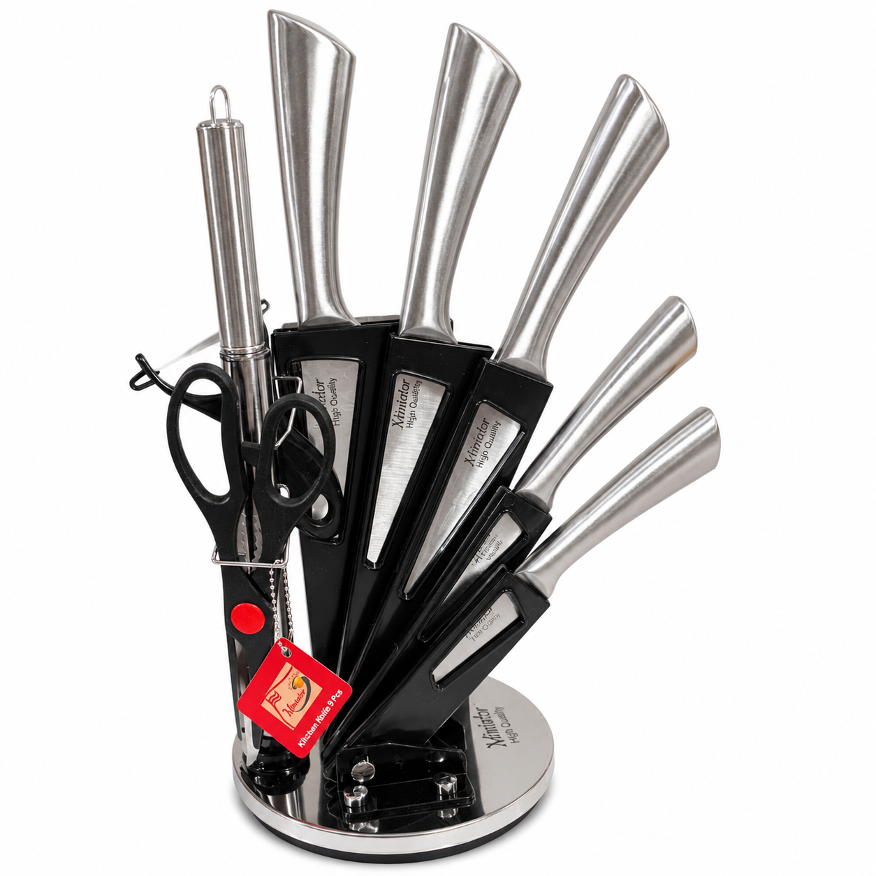 ست چاقوی آشپزخانه ۹ پارچه MINIATOR تمام استیل