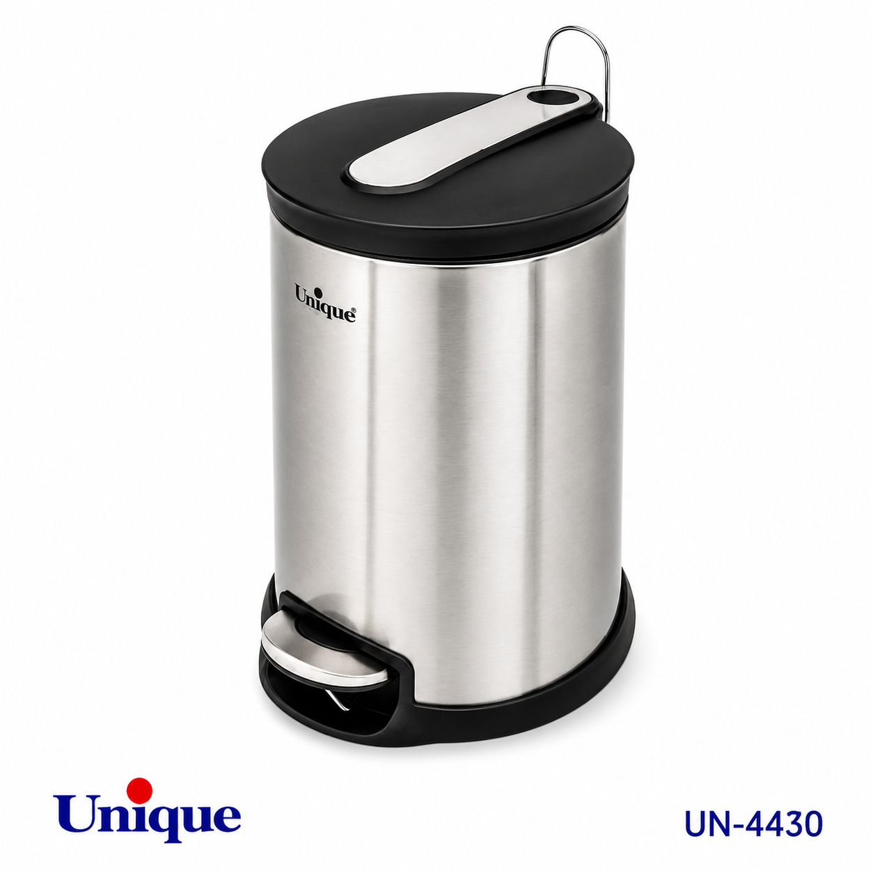 سطل زباله استیل 16 لیتری آرام‌بند یونیک