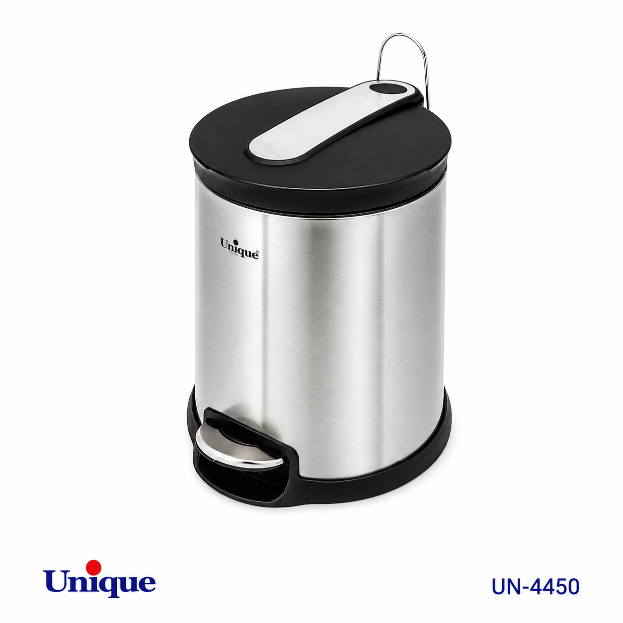 سطل زباله استیل 14 لیتری آرام‌بند یونیک