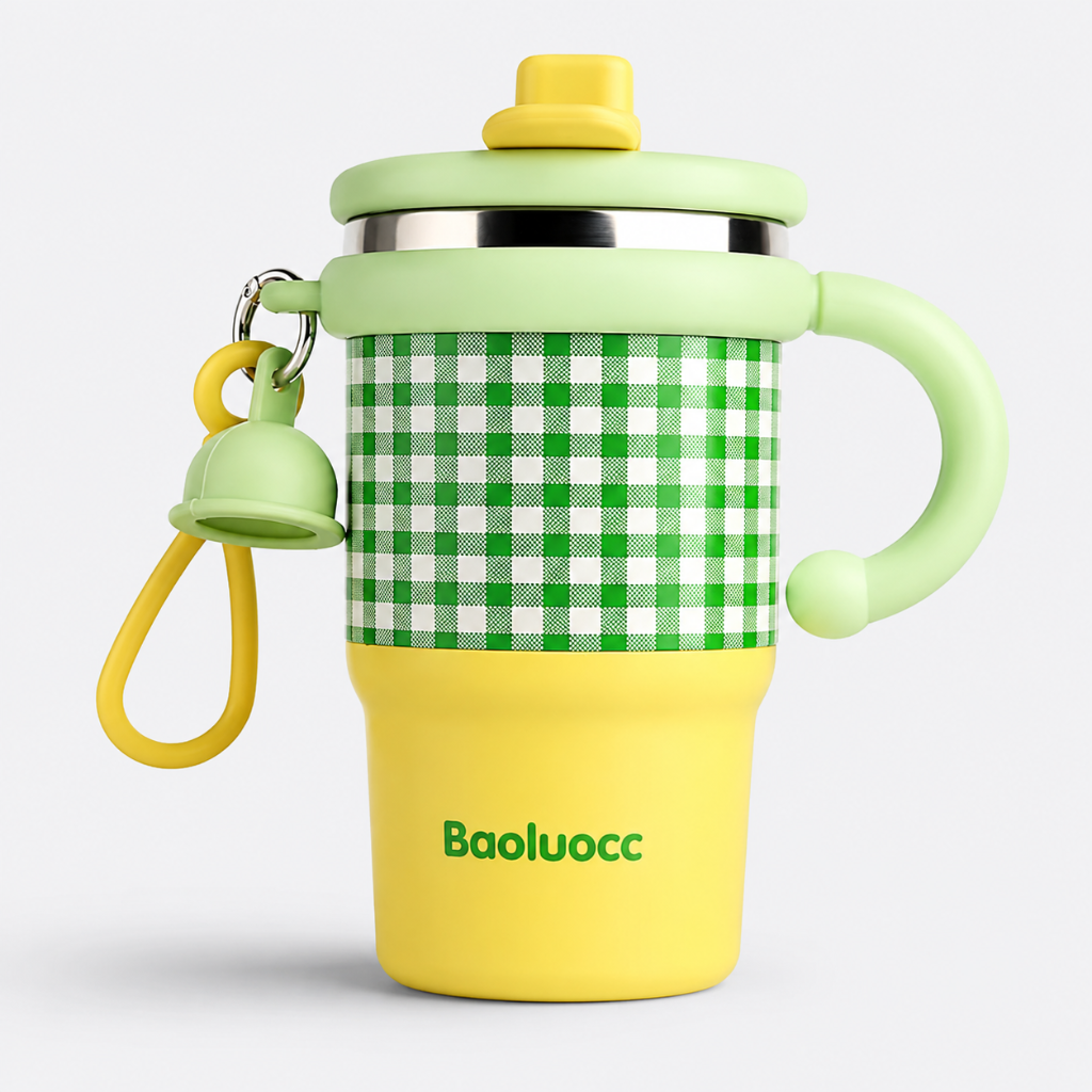 تامبلر چهارخانه Baoluocc دوحالته 600 میلی‌لیتر سبز
