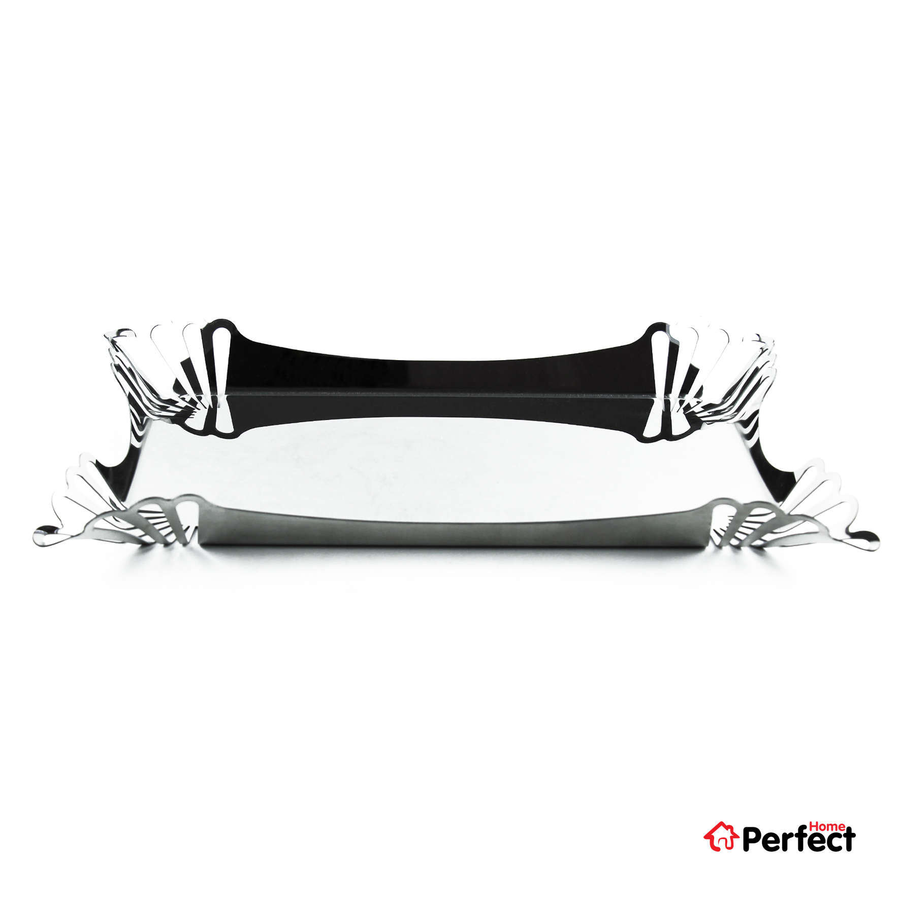 سینی استیل باقلوا خوری 4 گل براق Perfect home کد 4-9282