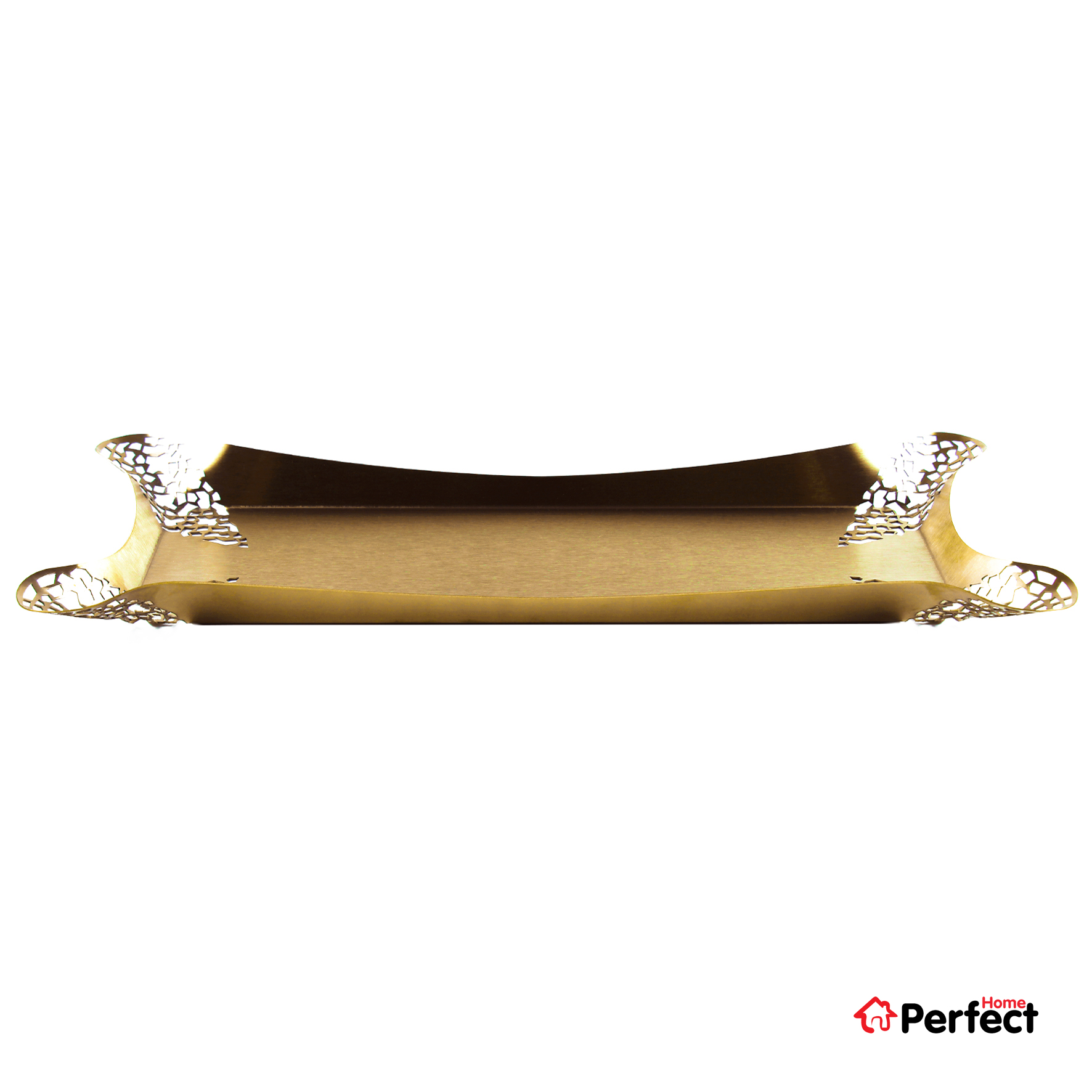 سینی استیل رولت خوری 4 گل طلایی Perfect home کد 4-G9181