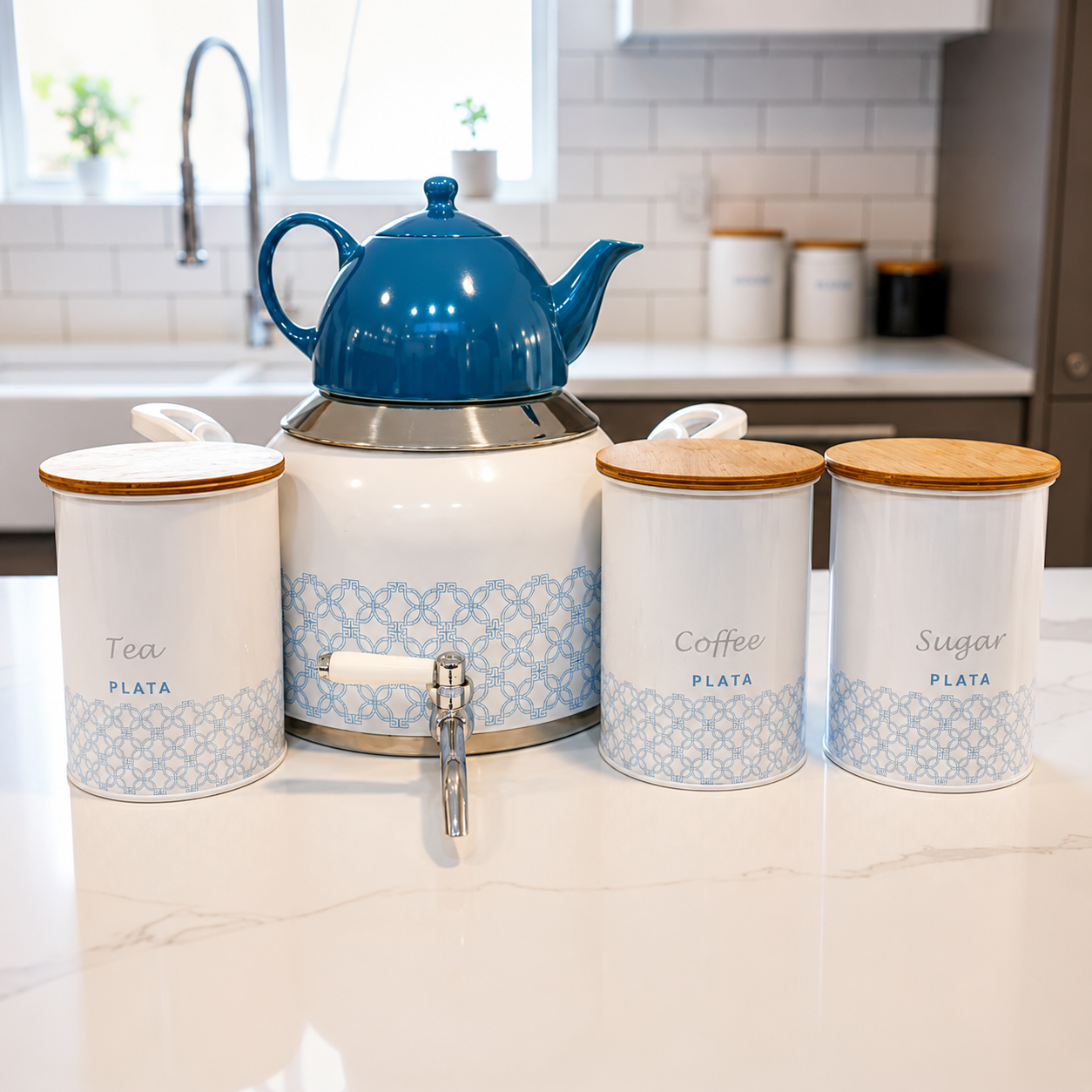 ست کتری و قوری ۵ پارچه Kitchen Verplata مدل Flor