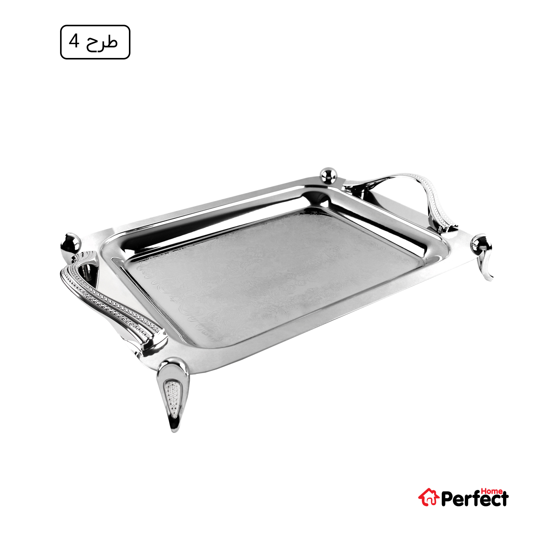 سینی استیل سوپر پولیش مستطیل بزرگ Perfect home مدل A8177 ضخامت 0.8 mm