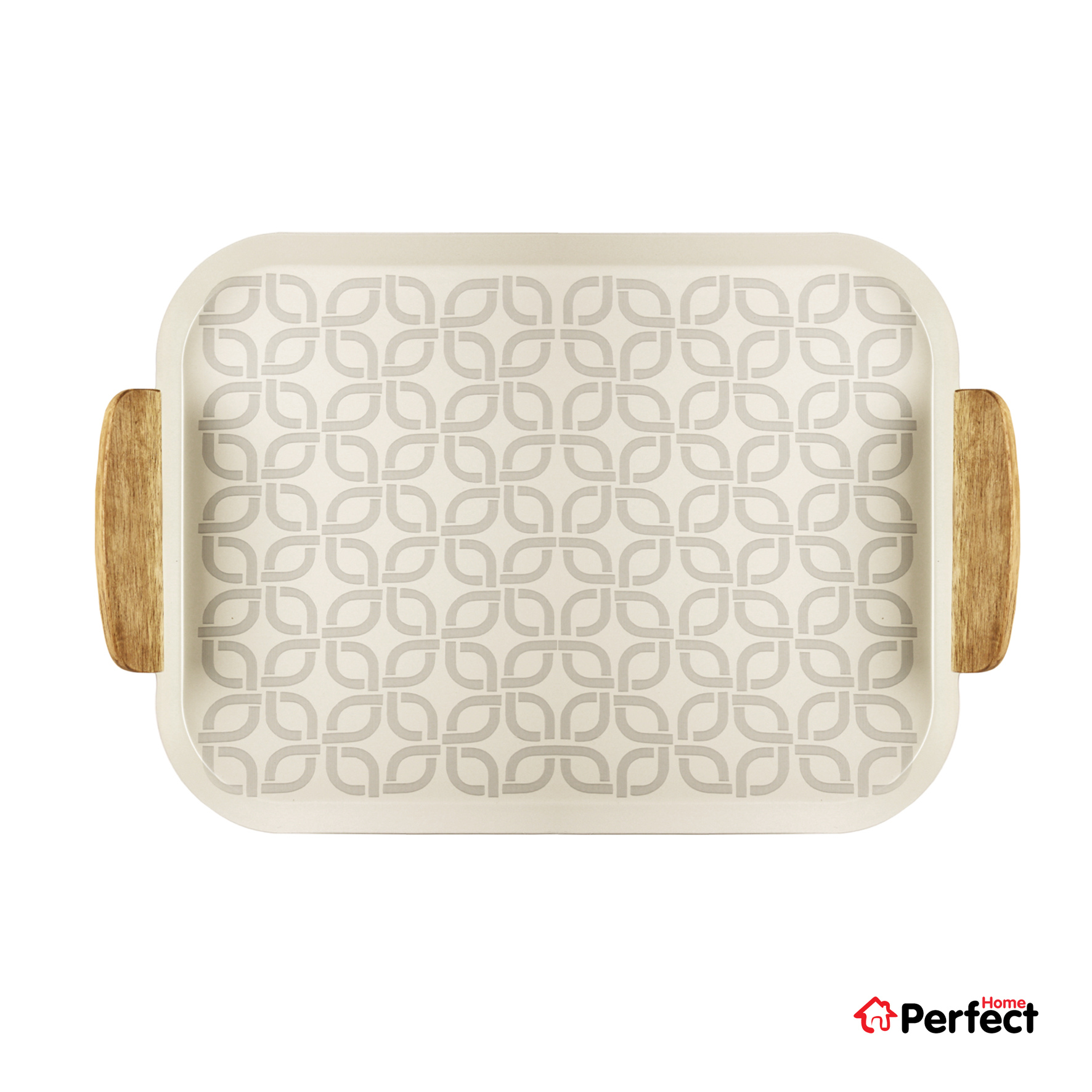 سینی فلزی PERFECTHOME مدل 6123 طرح زنجیر