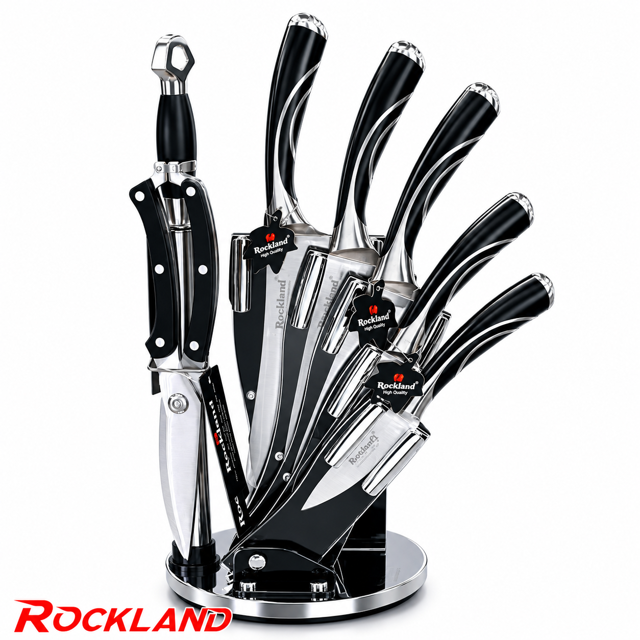 سرویس کارد و ساطور ۸ پارچه راکلند ROCKLAND
