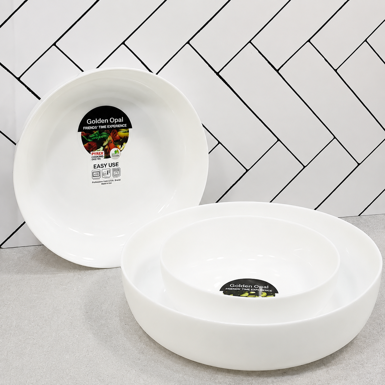 ظرف پخت گلدن اپال مدل PYREX مجموعه ۳ عددی
