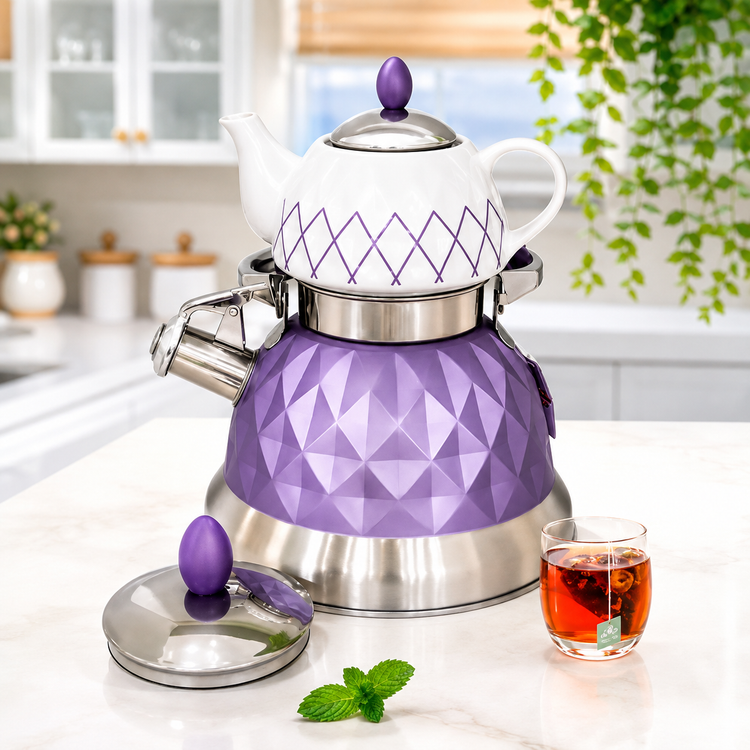 ست کتری و قوری هوم لوکس HOME LUXE بنفش