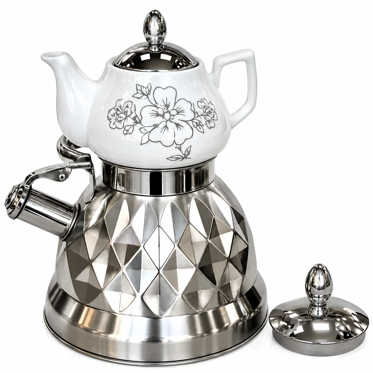 ست کتری و قوری هوم لوکس HOME LUXE استیل