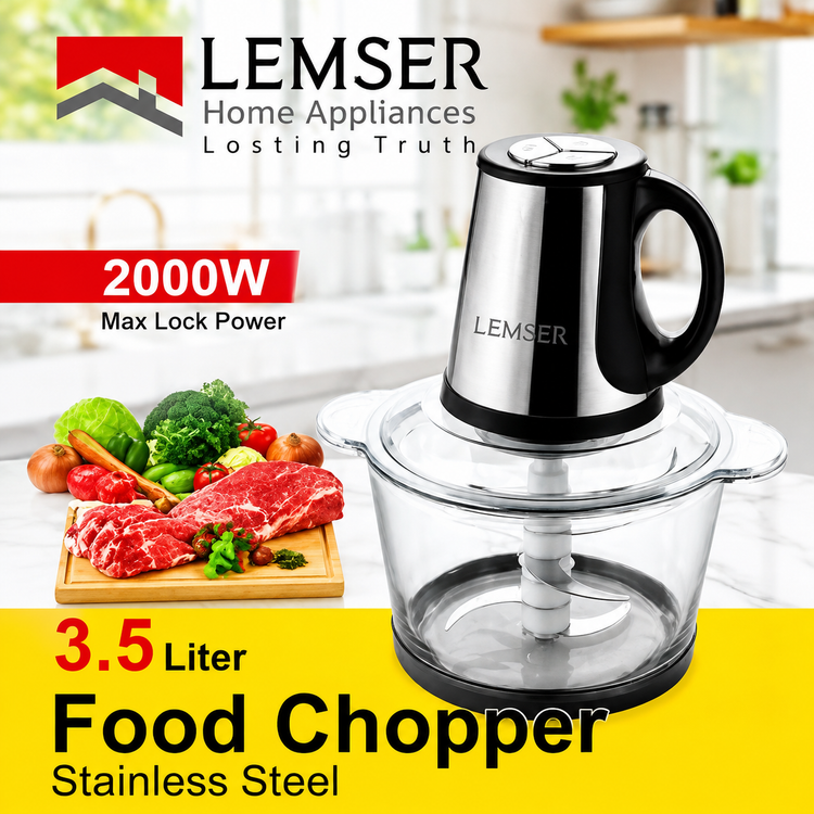 خردکن برقی ۳.۵ لیتری دستهدار LEMSER