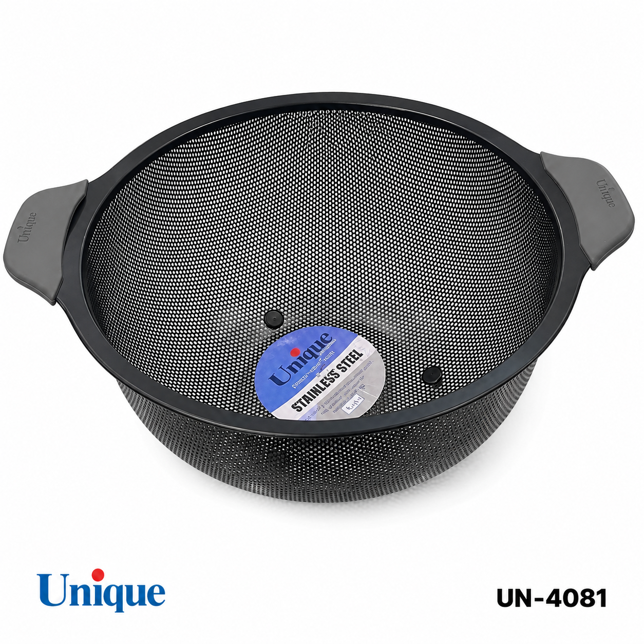 سبد استیل سرامیک مشکی ۳۰ سانت یونیک Unique