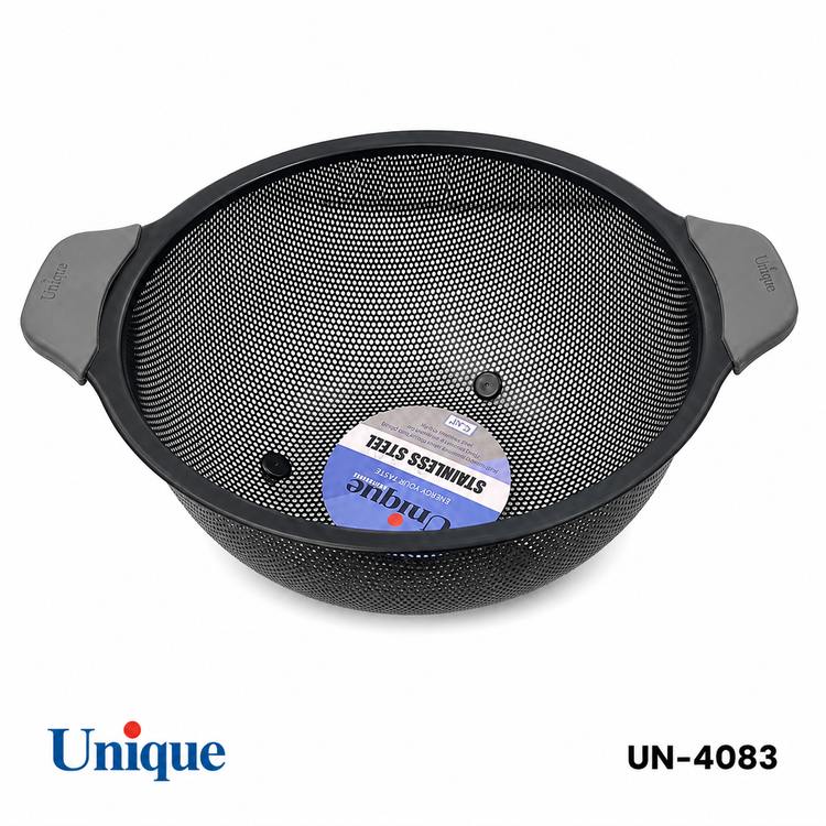 سبد استیل سرامیک مشکی ۲۶ سانت یونیک Unique
