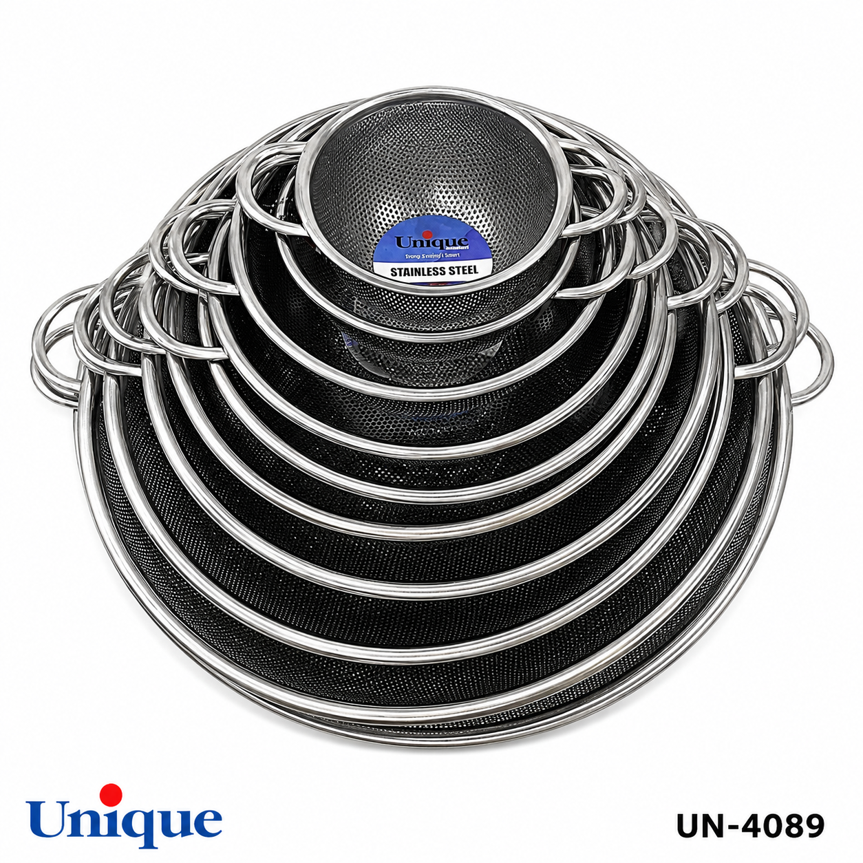 آبکش ۱۰ پارچه استیل یونیک Unique