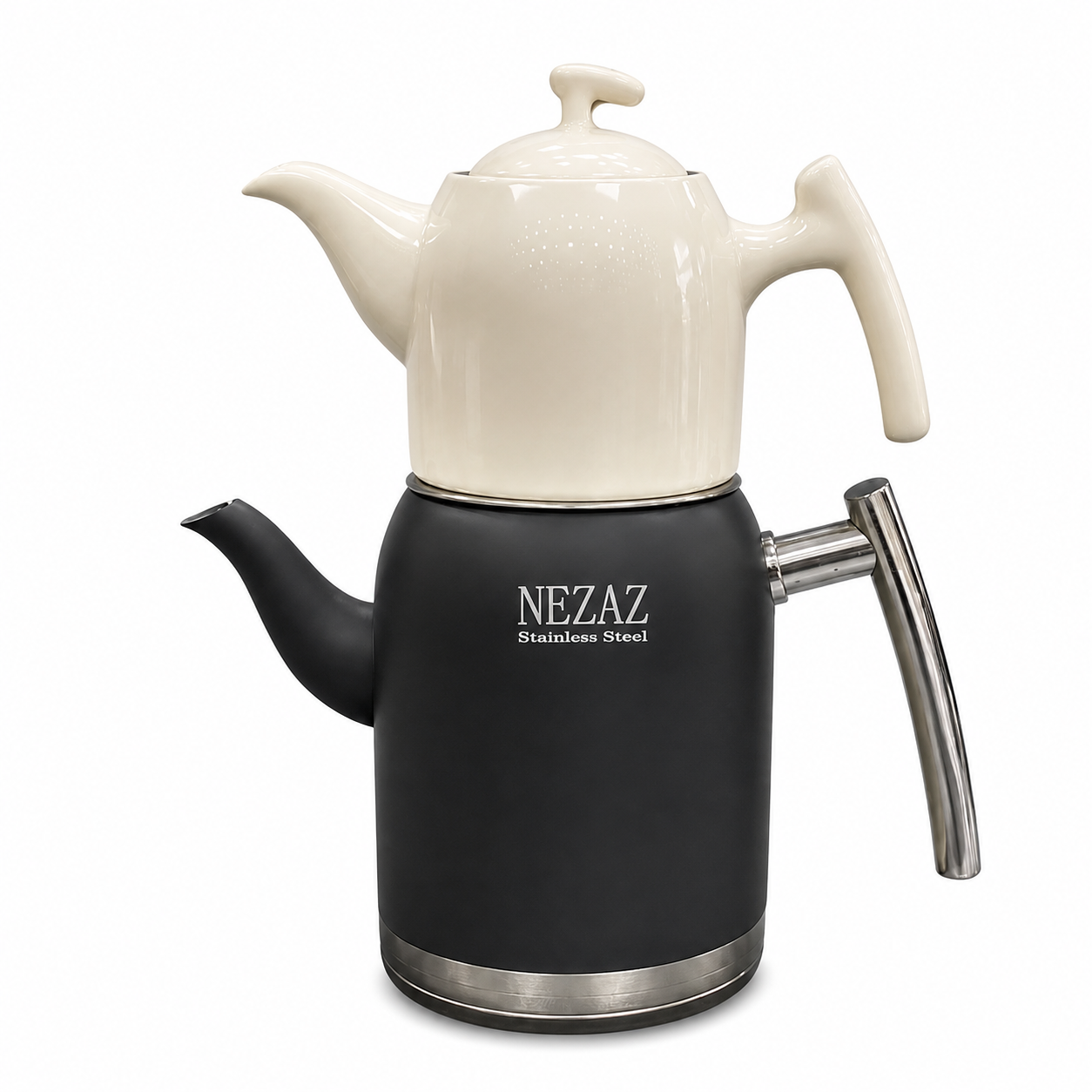 کتری و قوری نزاز ۲ لیتری رنگی NEZAZ مشکی