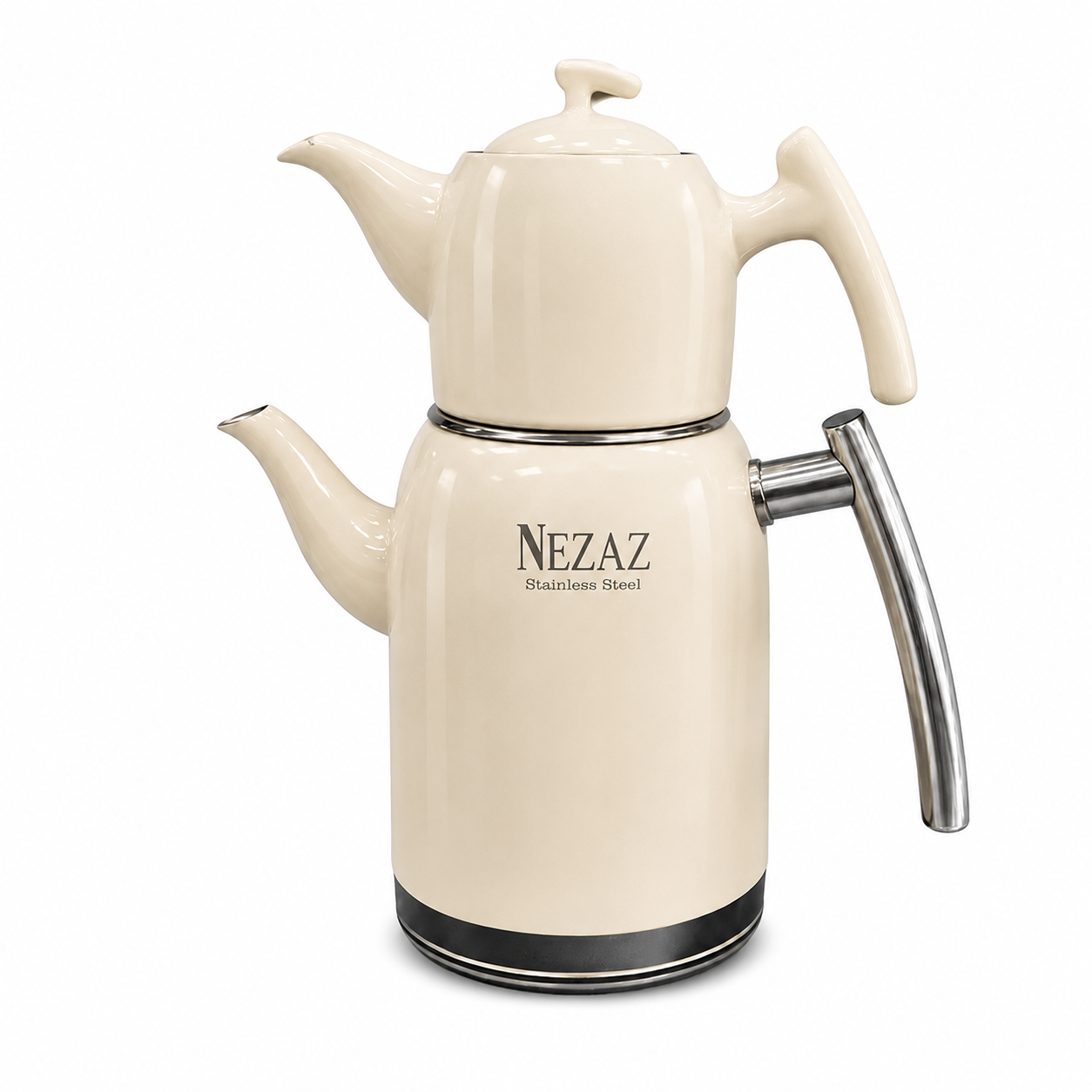 کتری و قوری نزاز ۲ لیتری رنگی NEZAZ کرم