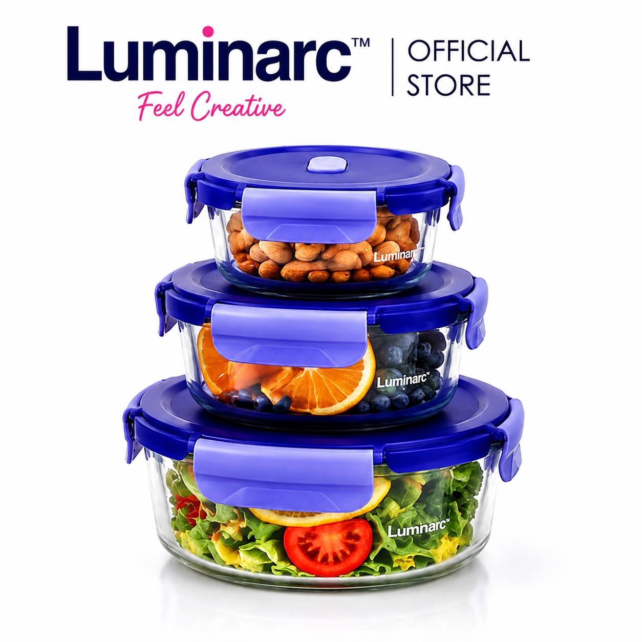 ظرف فریزری گرد لومینارک Luminarc