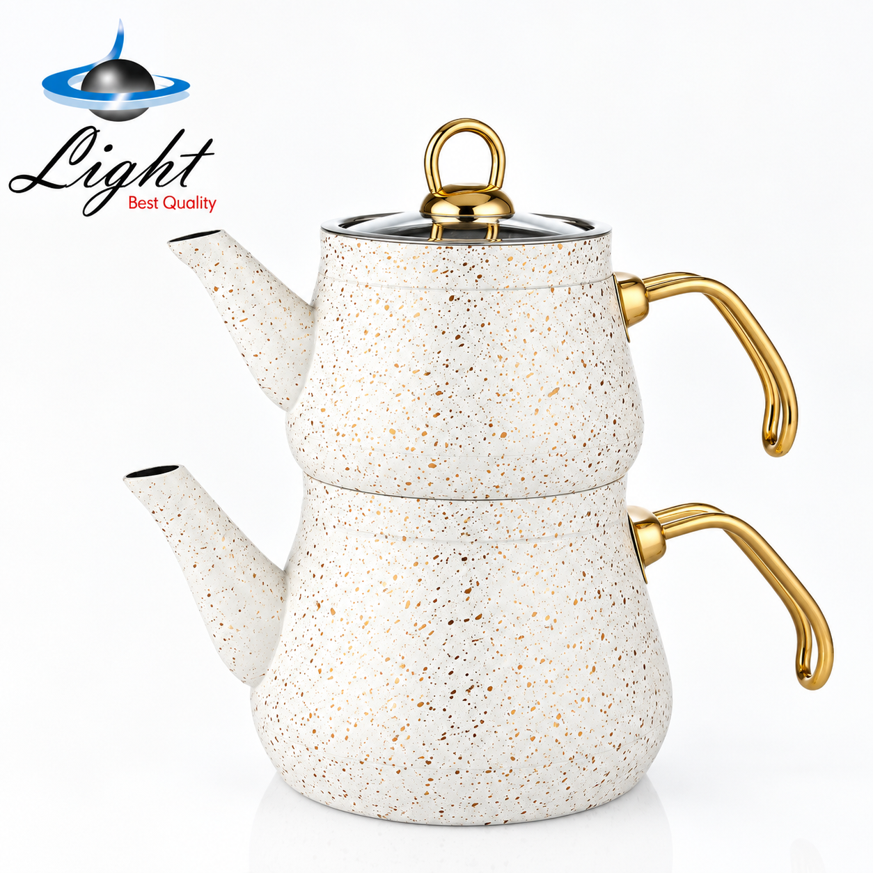 کتری قوری گرانیتی لایت Light سفید