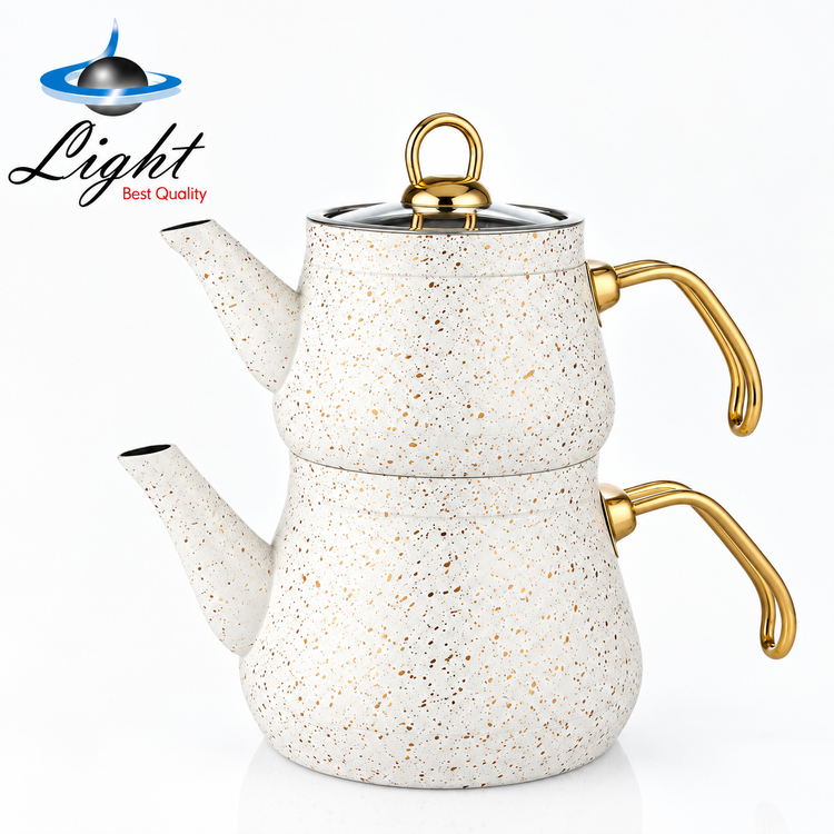 کتری قوری گرانیتی لایت Light سفید