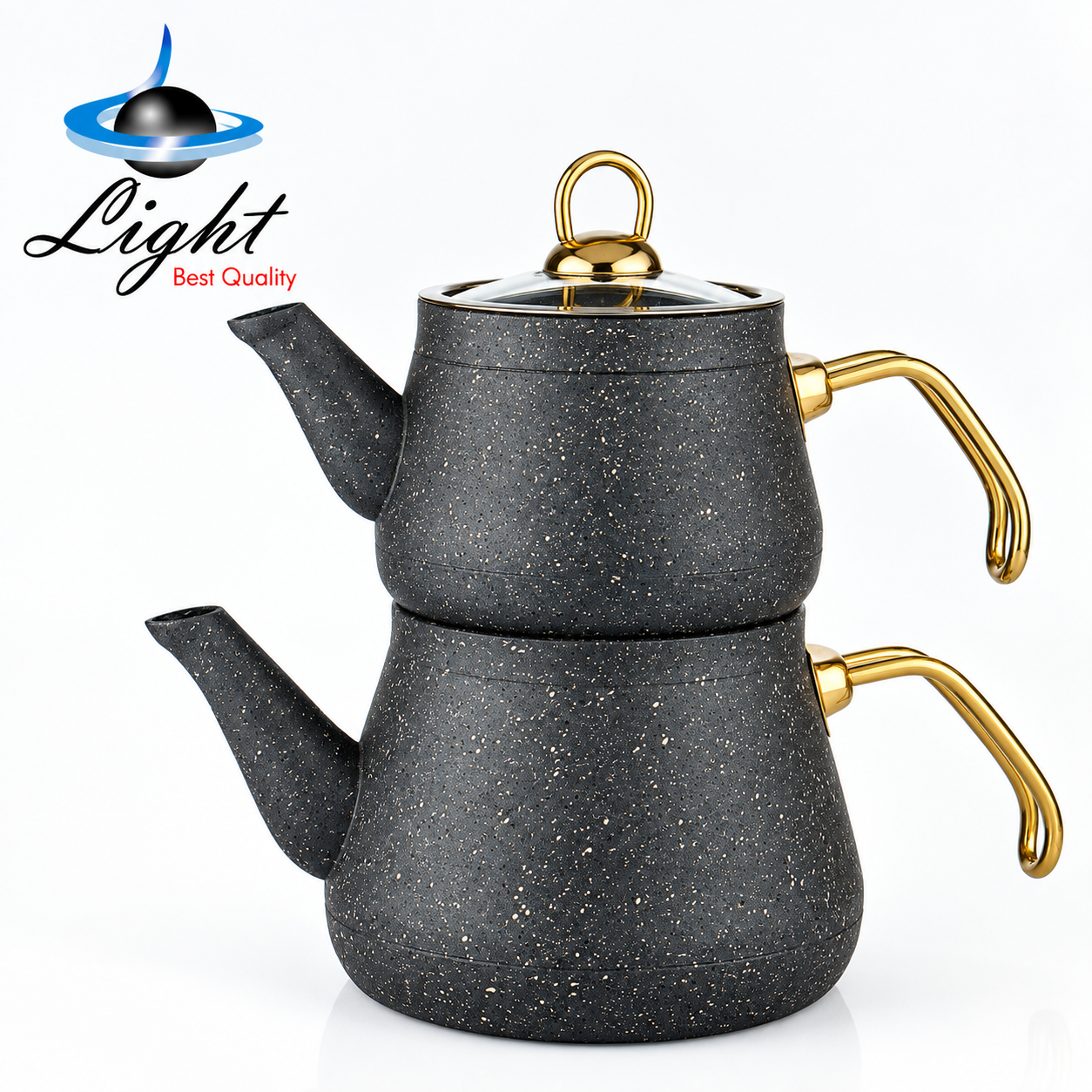 کتری قوری گرانیتی لایت Light طوسی