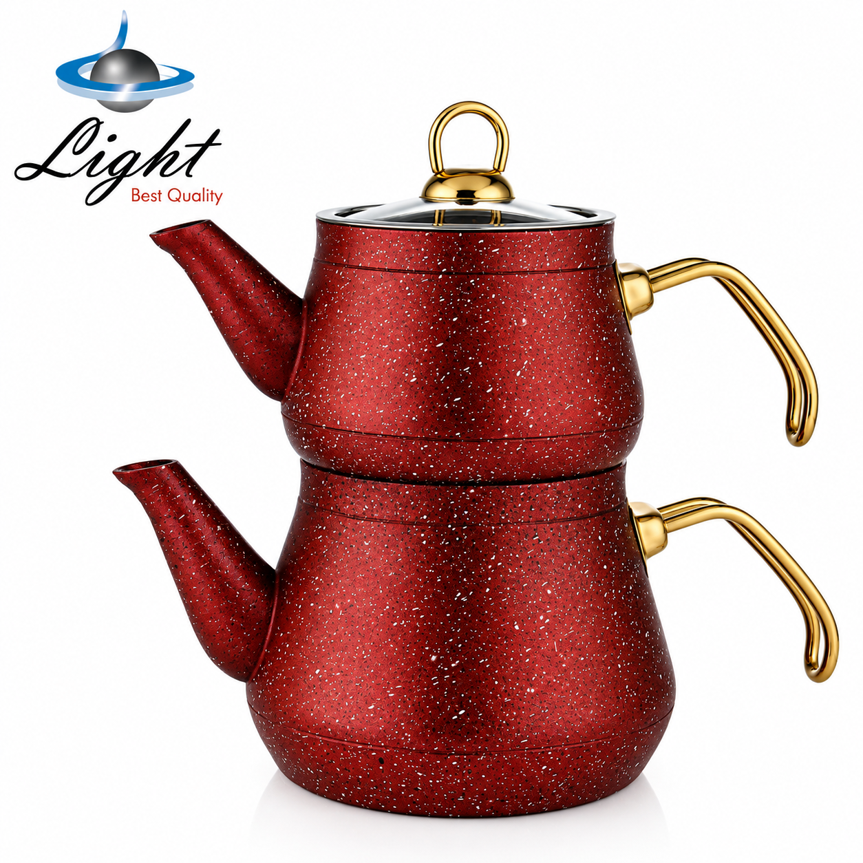 کتری قوری گرانیتی لایت Light زرشکی