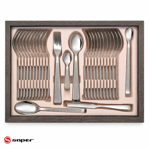 سرویس قاشق و چنگال ساپر ۱۵۶ پارچه براق مدل SA-1200