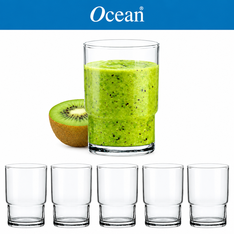 لیوان اوشن تایلند Ocean مدل Stack 245ml بسته ۶ عددی